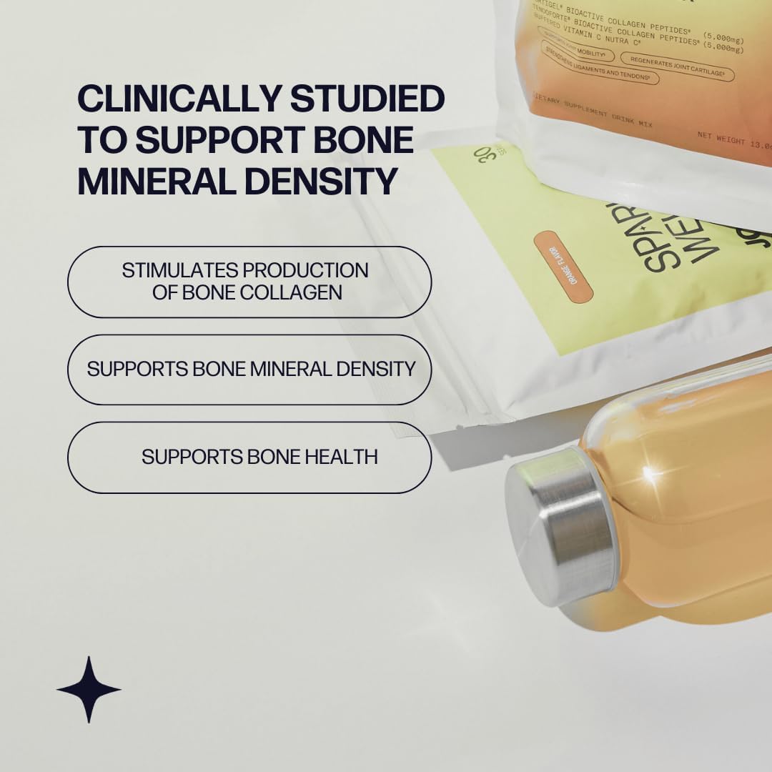 Osteo Boost (Orange) [30 Serves] | Collagen Powder Supplement | FORTIBONE Bioactive Collagen Peptides and Buffered Vitamin C Nutra C | Bone Supplements