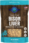 Shepherd Boy Farms Freeze Dried Dog and Cat Treats, Bison Liver, All Natural Freeze-Dried Dog Treat & Snacks, Made in USA, High in Protein, Essential Nutrition of Raw Food, 3oz