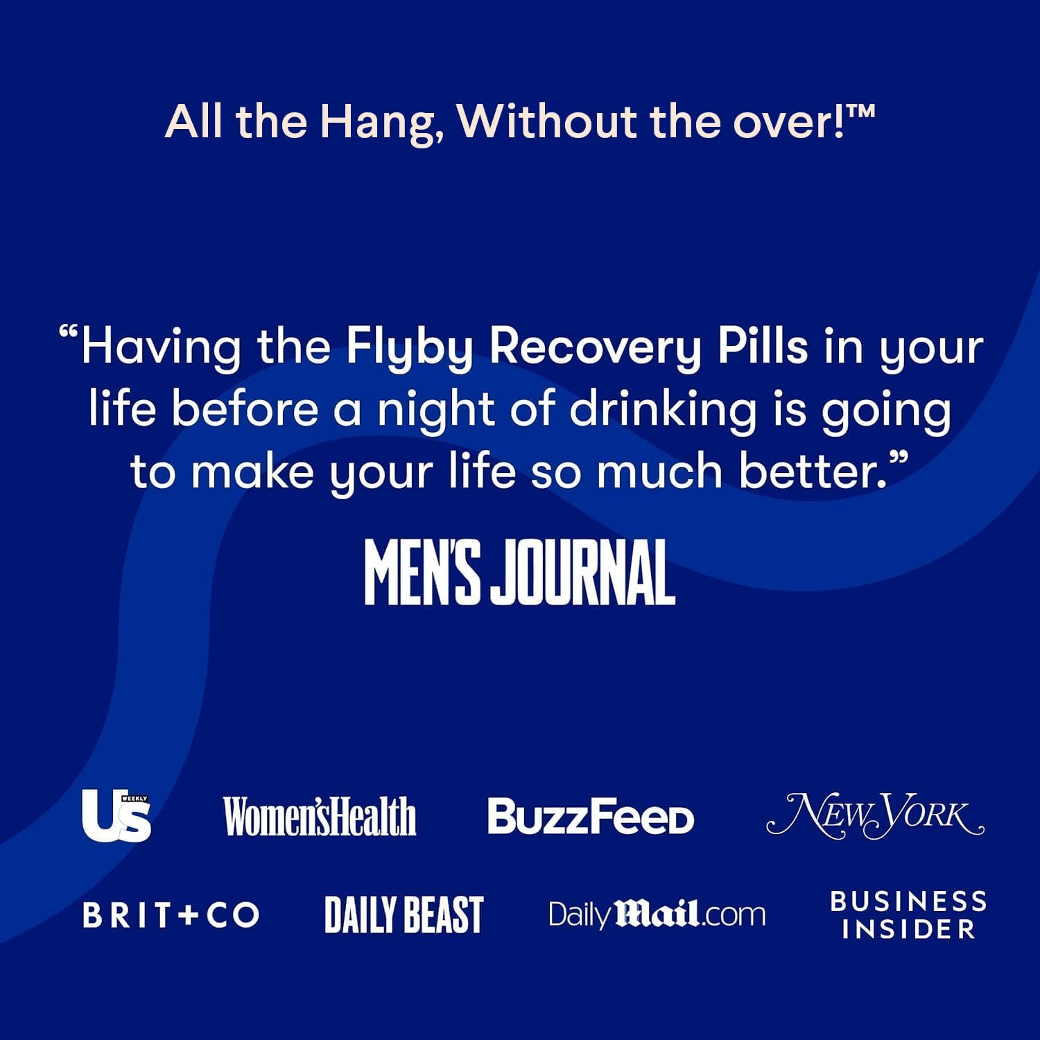 Flyby Recovery Supplement - All The Hang, Without The Over!™ - with Milk Thistle, Vitamin C, Activated Charcoal, and Apple Cider Vinegar - Pre & Post Drinking Formula (240 Count)