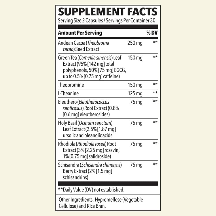 LifeSeasons Energy - Vitality Support - Energy Booster for Physical and Cognitive Strength - No Jitters - Increases Stamina - Contains Green Tea and L-Theanine - 60 Count (Pack of 1)