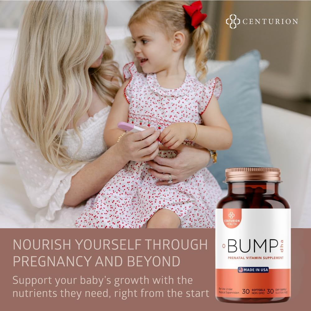 Centurion Labs Premium Prenatal Vitamins [10 Powerful Ingredients] with DHA, EPA, Folate and Vitamin B12, All Natural Pregnancy Supplement for Fetal Development and Pregnancy Support, 30 Softgels
