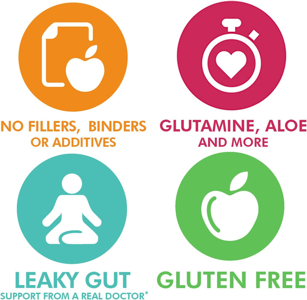 Doctor Danielle Gut Assist - Leaky Gut Repair Supplement Powder - Glutamine, Arabinogalactan, Licorice Root - Supports IBS, Heartburn, Bloating, Gas, Constipation, SIBO from