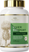 Milk Thistle, Liver Support Supplement, Silymarin,with NAC, ALA, Turmeric, Artichoke and Dandelion, for Liver Detox, Cleanse, Liver Health Support, Gluten Free, Non-GMO, 120 Capsules