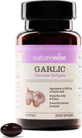 NatureWise Odorless Garlic Pills 1500 mg - with Royal Bee Jelly & Pollen - Herbal Supplement for Heart Health + Immune System + Antioxidants - Gluten-Free, Non-GMO - 60 Softgels [2-Month Supply]