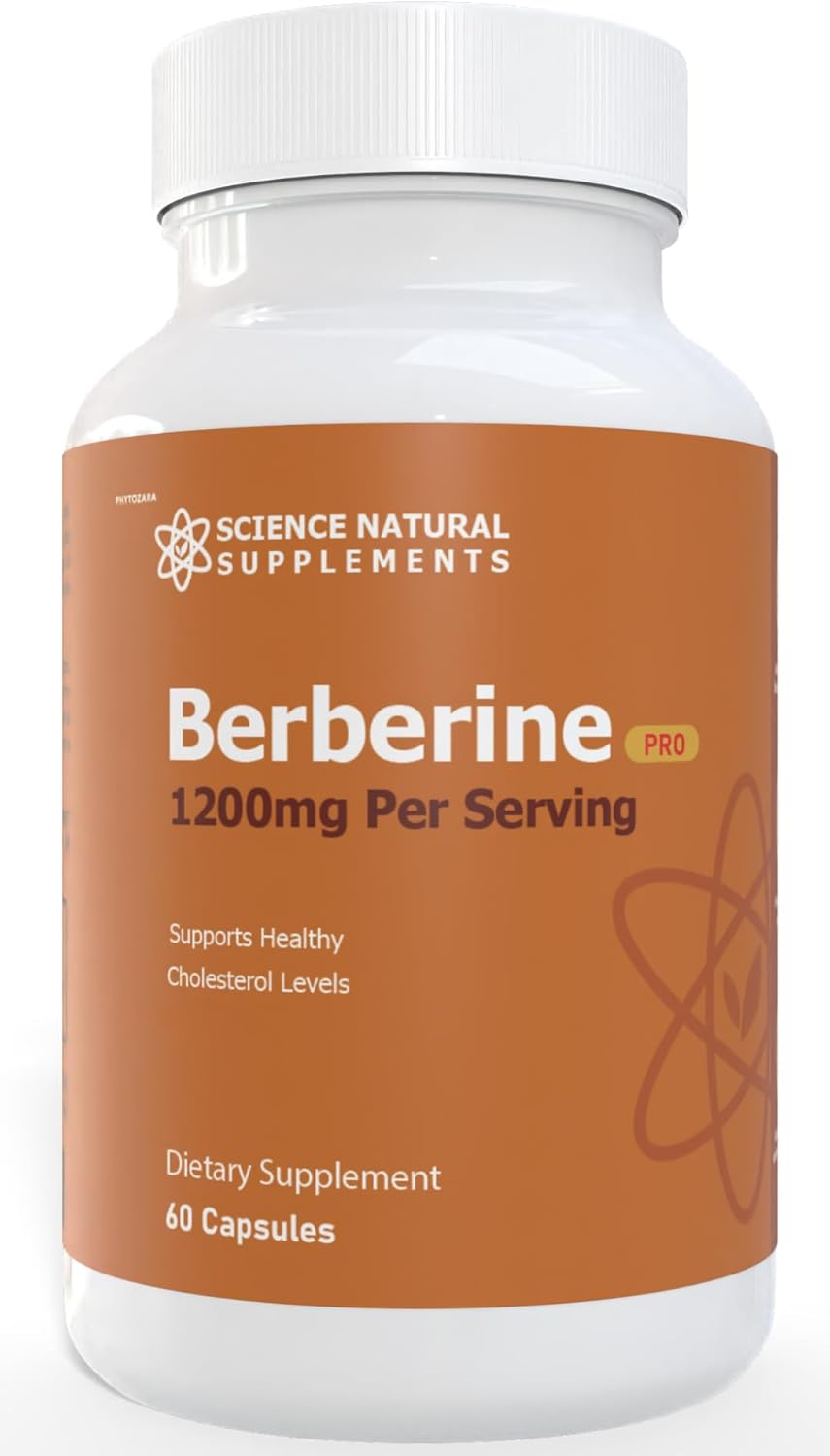 Berberine Pro, Science Natural Supplements, 60 Capsules, Blood and Cholesterol Support (1)