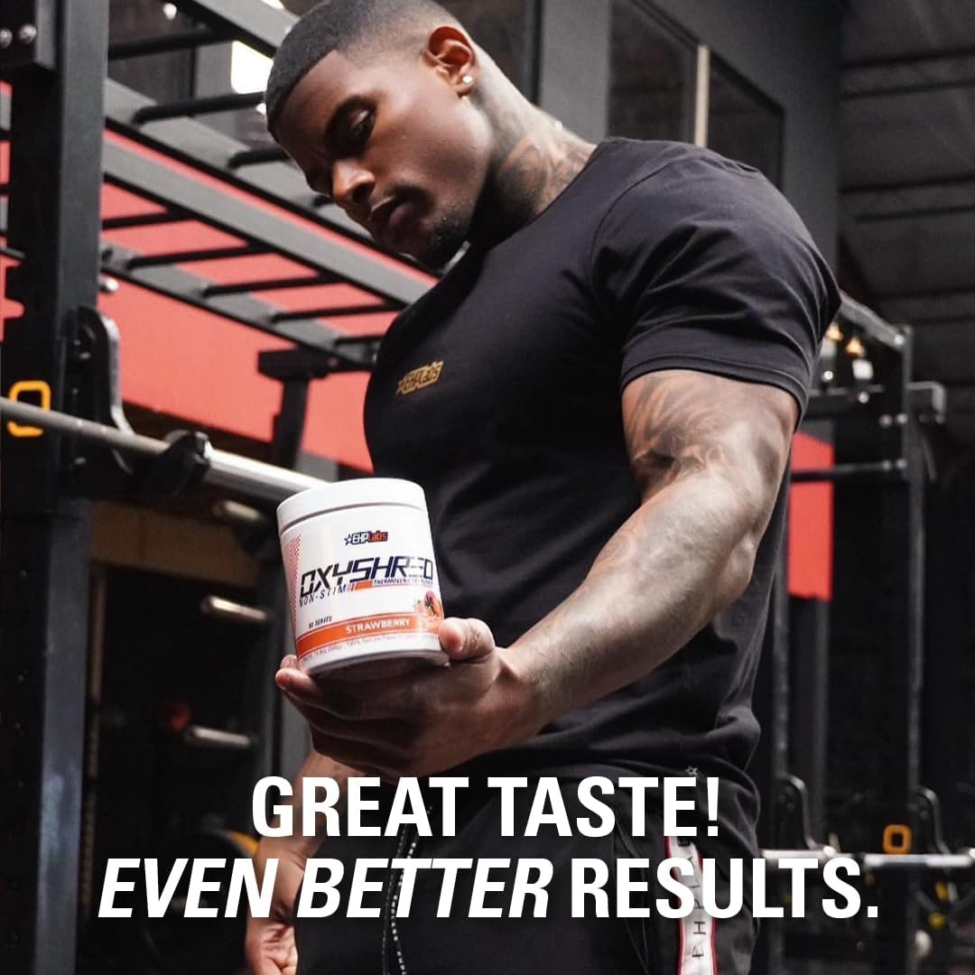 EHP Labs OxyShred Pre Workout Powder - Preworkout Powder with L Glutamine & Acetyl L Carnitine, Energy Boost Drink - Peach Mango, 60 Servings