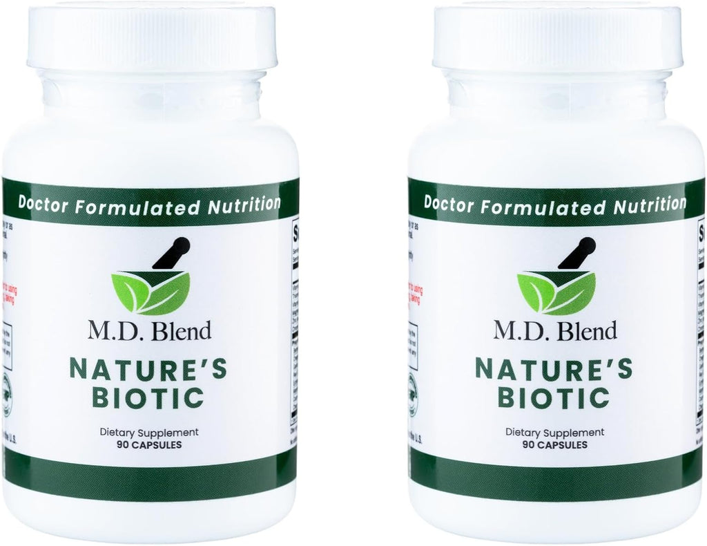 Nature’s Biotic - Expert Formulated Supplement - Immune Functions & System Wellness - Key Vitamins & Minerals - Powerful Berberine, Oregano, Garlic, Magnesium, Zinc - 90 Capsules (2 Pack)