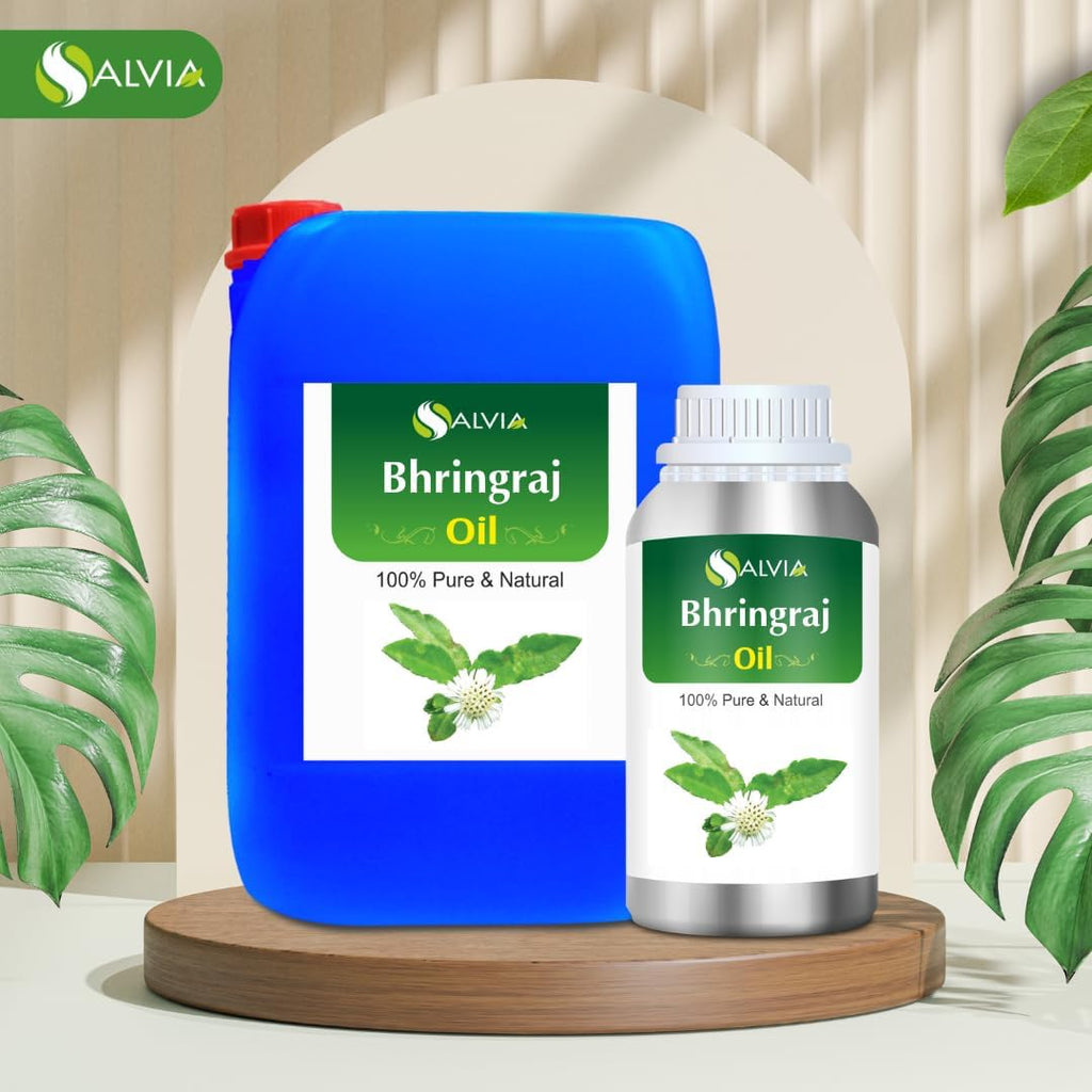 Salvia Bhringraj Oil (Eclipta alba) - Undiluted Uncut Cold Pressed Premium Oil (500ml (16.9 Fl Oz))