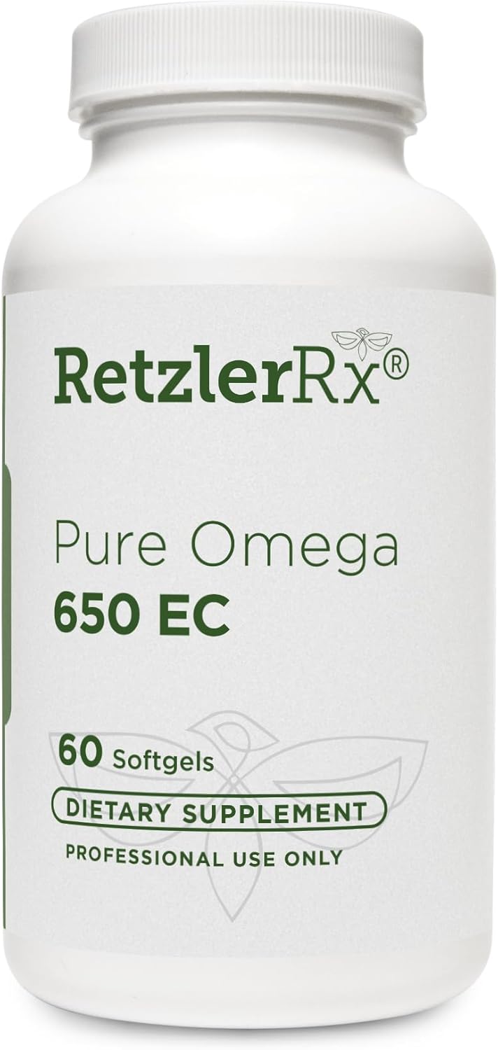 HormoneSynergy® Omega 650 EC Fish Oil - 60 Enteric Coated Softgels - 3X's Greater Absorption* - MaxSimil® monoglyceride Fish Oil