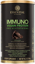 Essential Nutrition - Immuno Vegan - Plant-Based Protein Powder, 16g Protein Per Serving, Added Amino Acids & Multivitamin - Beta Glucan, Glutathione Production - Chocolate - 18.2oz
