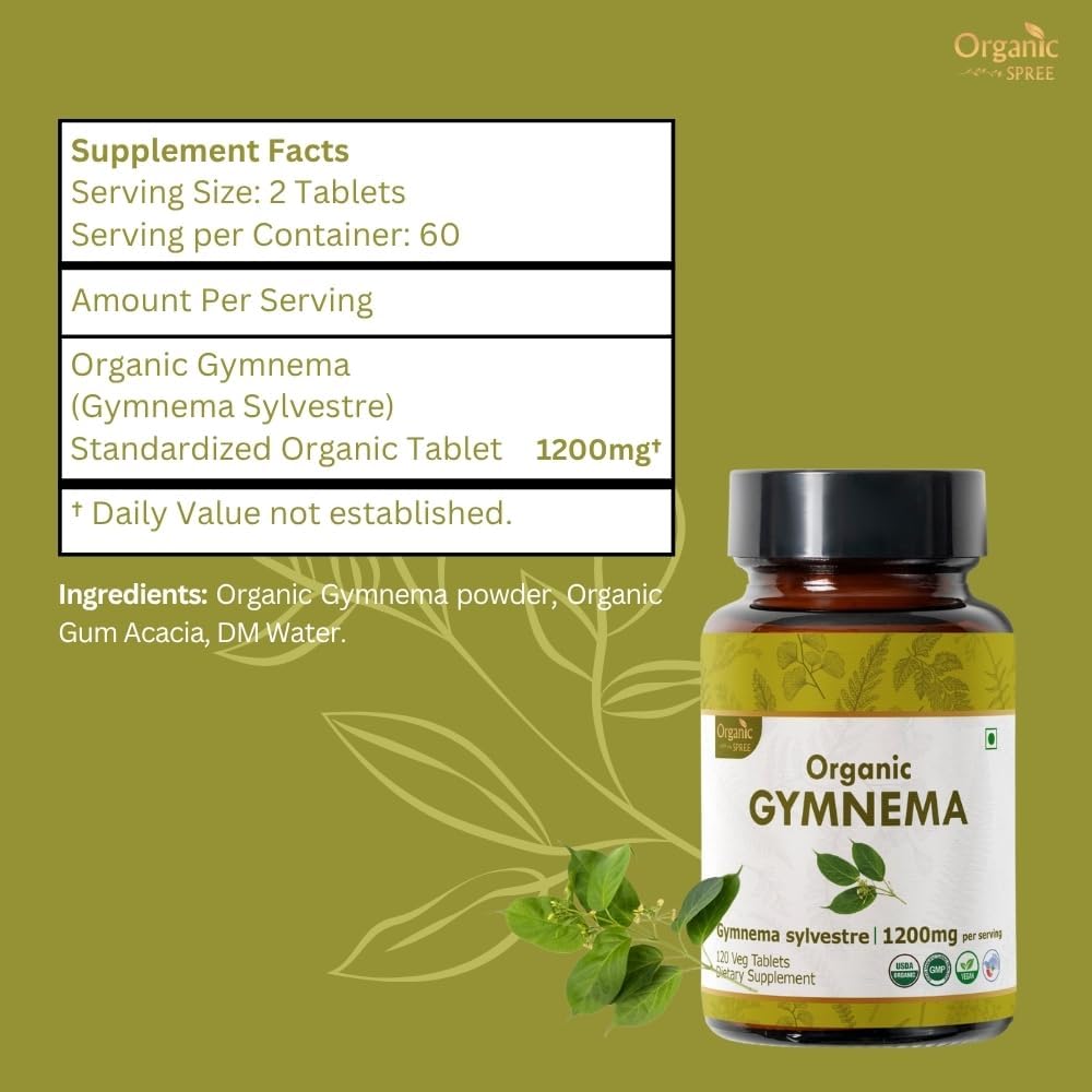 Gymnema 120 Tablets – USDA Organic Gymnema Sylvestre Supplement