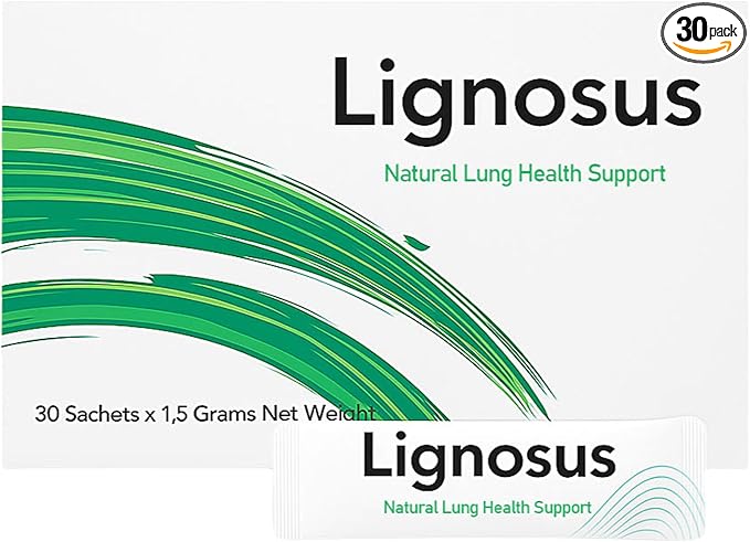 Lignosus Lung Support, Natural Respiratory Health Supplement with Organic Tiger Milk Mushroom, Passion Fruit Extract for Immune Support, Detox & Respiratory Support, Non-GMO, Vegan | 30 Sachets (1)
