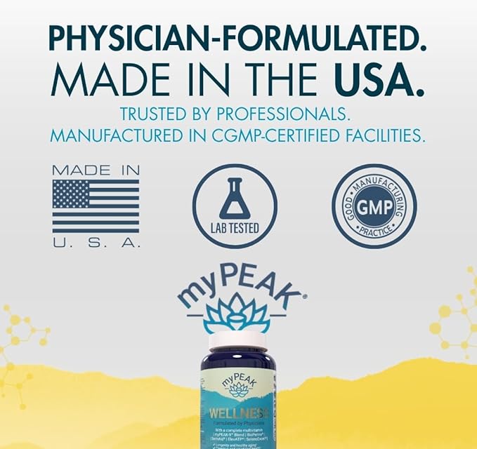 myPEAK PeakBiotic: The Ultimate Vegan Synbiotic with 50 Billion CFU Probiotics Prebiotics Postbiotics Modbiotics and Gut Lining to Enhance Digestion, Skin, and Mood with 2-Month Supply, 60 Capsules
