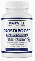 PureProsta Boost Men's Prostate Support with Saw Palmetto, Zinc, Selenium & 19 Herbs - Urinary Flow & Bladder Control Formula - Proprietary Blend with Pygeum & Plant Sterols - 60 Veggie Caps