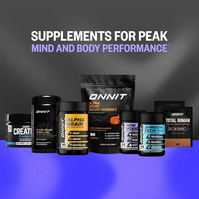 ONNIT New Mood Daily Stress Support Capsules, IGEN Non-GMO Tested Sleep and Mood Support Supplement for Men and Women, Daily Stress Management Capsules, 60 Count