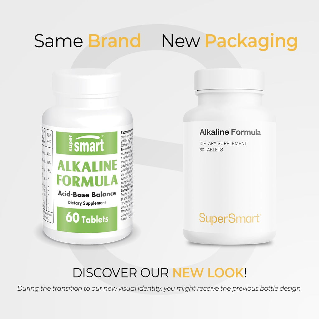 Supersmart - Alkaline Formula Supplement (Advanced Formula) - with Potassium Phosphate, Calcium & Magnesium Citrate - pH Balance | Non-GMO & Gluten Free - 60 Tablets