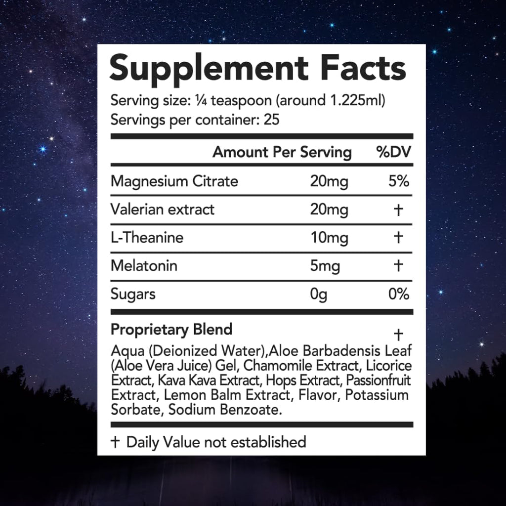 Liquid Sleep Drops – Extra Strength Natural Sleep Aid with Melatonin, L-Theanine, Valerian, and Magnesium – Fast-Acting, Non-Habit Forming, Berry Flavor, 2oz