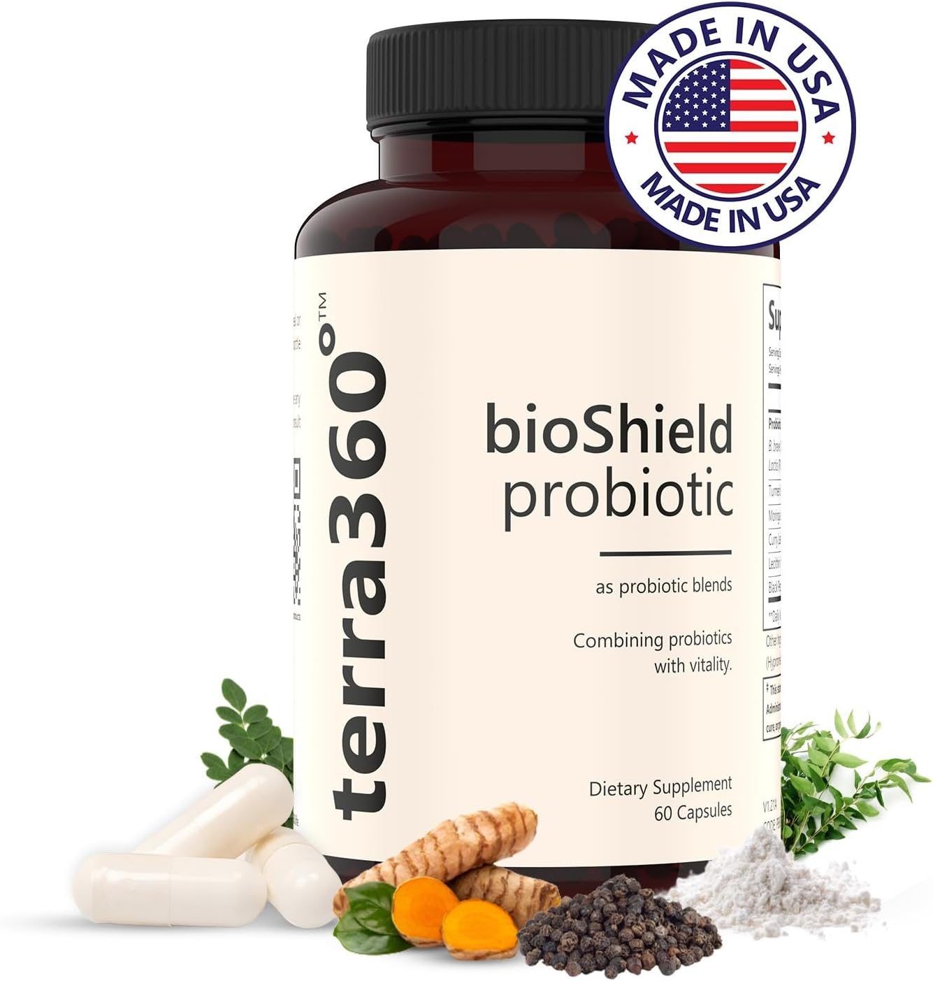 BioShield Probiotic for Women – Menopause, Digestive Health, Joint Comfort, Immune Support, and Body Balance – Multi-Benefit with Turmeric, Curry Leaf & Moringa - 60 Capsules