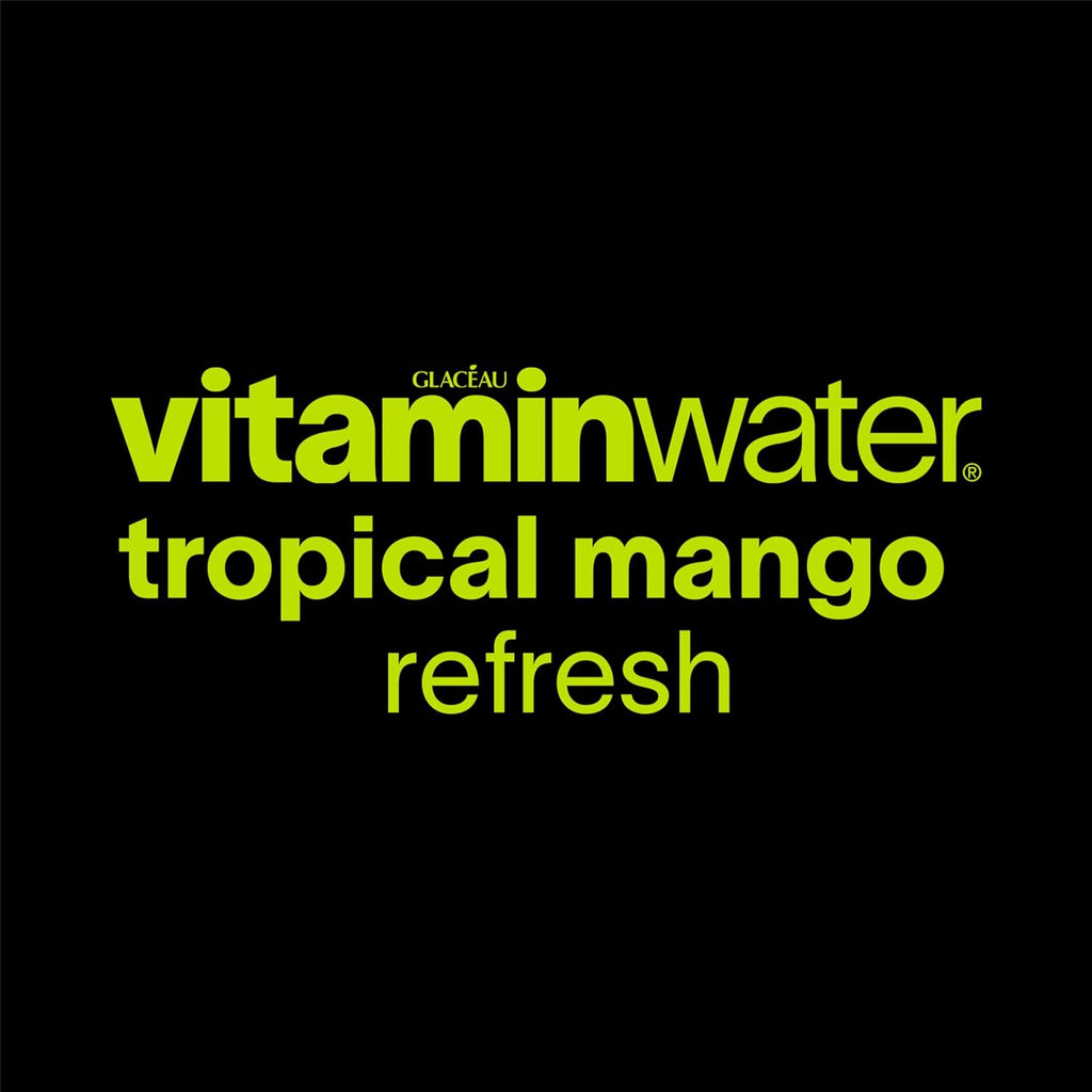 vitaminwater Refresh Tropical Mango Nutrient Enhanced Flavored Water Beverage, 20 fl oz Bottles, 12 Pack