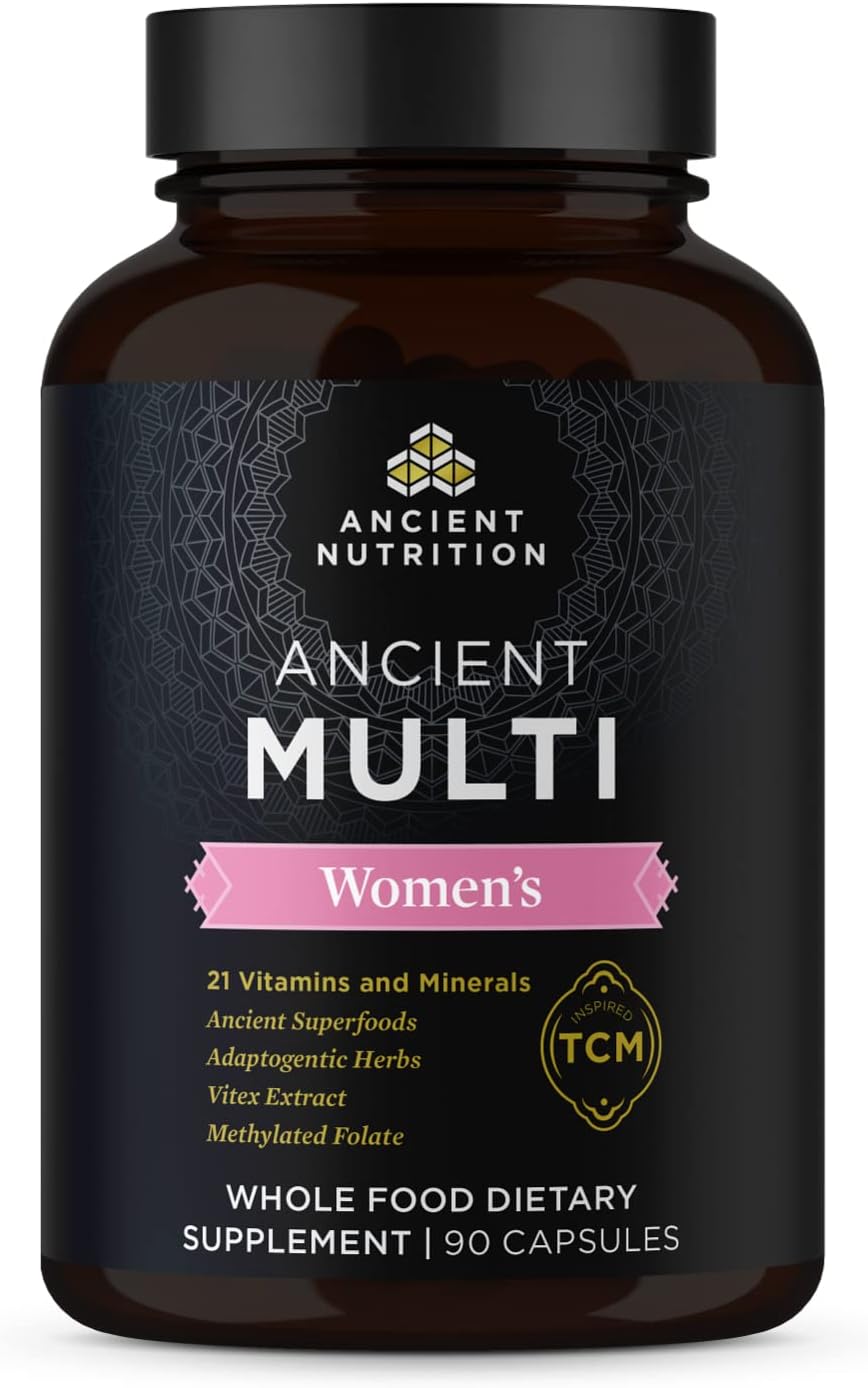 Ancient Nutrition Multivitamin for Women, Multi Women's, Vitamin D, C, B12, Zinc, Magnesium, Supports Healthy Immune System and Bone Health, 90 Ct