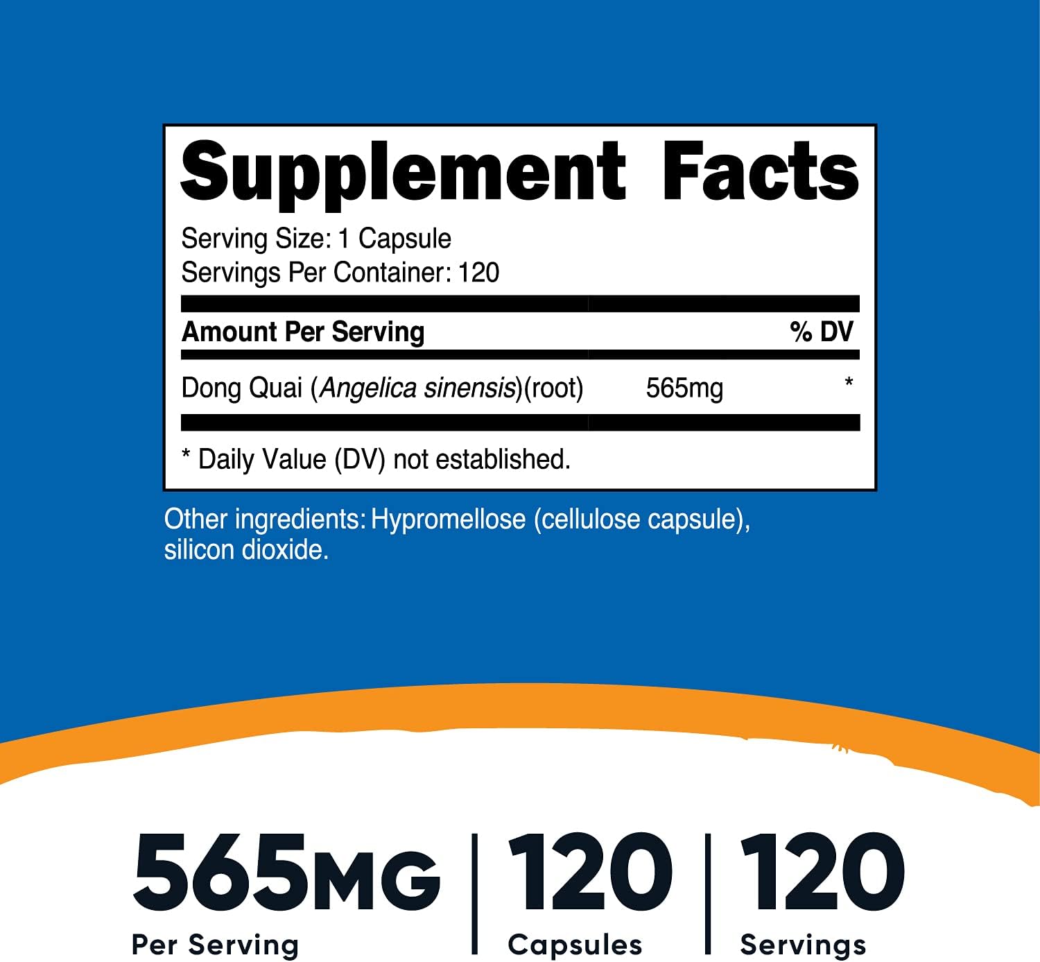 Nutricost Dong Quai 565mg, 240 Capsules (2 Bottles)