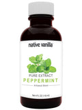 Native Vanilla - Pure Peppermint Extract - 4 Fl Oz - Pure Flavors and Extracts - Perfect for Cooking, Baking, and Dessert Crafting