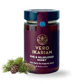 Greek Superherbs - Ikaria Honey, Pine & Wildflower 250g (8.8 oz) - 100% Organic, Raw, Unfiltered Blue Zone Longevity Honey with Earthy Flavor - Antioxidant Rich for Wellness, Energy & Immunity Support