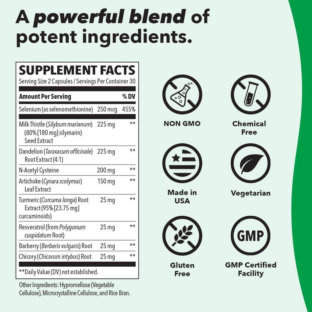 LifeSeasons Puri-T - Liver Cleanse & Detox Support Supplement - Resveratrol, N-Acetyl Cysteine, Milk Thistle, Artichoke & Turmeric - Supports Tissue Regeneration & Healthy Bile Flow - 60 Capsules