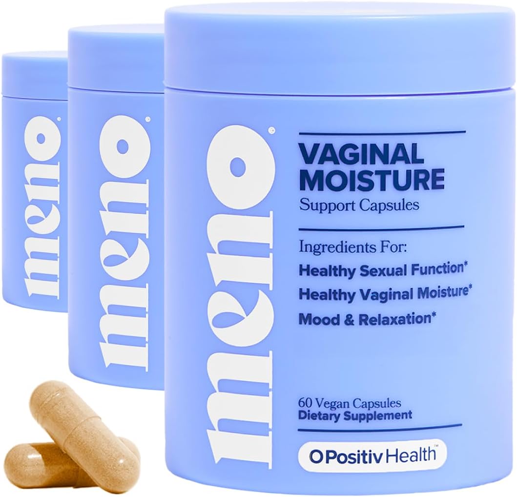 O Positiv MENO Vaginal Moisture Support Capsules – OBGYN-Formulated to Support Healthy Vaginal Moisture, Mood & Relaxation – Hormone-Free with Maca & Fenugreek Seed – 30 Servings (Pack of 3)