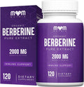 THE MONK Organic Berberine Extract 2000mg - Vegan, Non-GMO - Immune Support - Berberine HCL Supplement for Women & Men - 120 Capsules