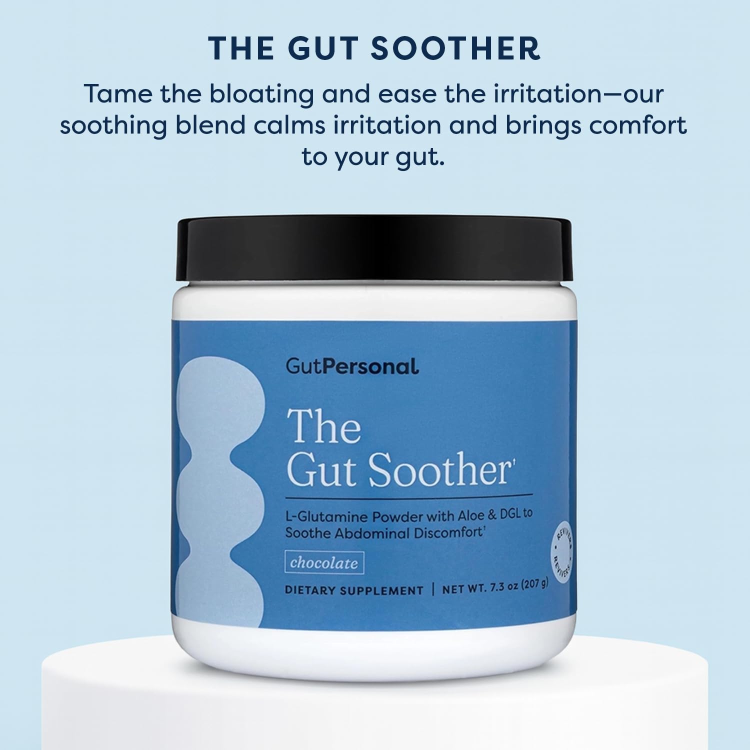 GutPersonal The Gut Soother L-Glutamine Powder Supplement: Restore Gut Lining, Soothe Digestive Discomfort While Promoting Overall Gut Health, 30 Servings (Chocolate)