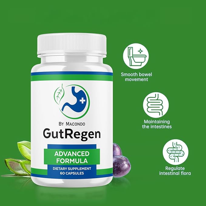 (3 Pack) GutRegen Capsules - Official Gut Regen Supplement Pills Advanced Formula All Natural Premium Ingredients Digestive Support for Gut Health Overall & Wellness, 180 Capsules for 3 Months