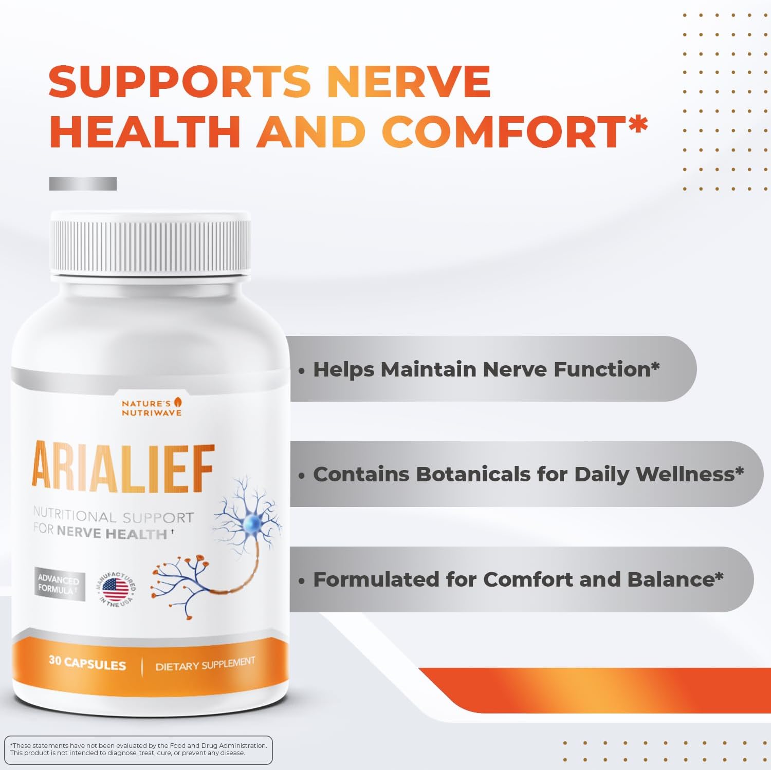 Arialief – Natural Supplement for Overall Wellness and Comfort – Made in USA, Non-GMO, Easy to Take, 30 Capsules, 3 Month Supply
