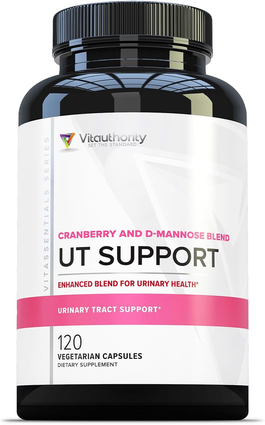 Vitauthority Fast Acting UTI Support Capsules- Cranberry Juice Powder for Utinary Tract Health and Preventitive Support- Enhanced Blend Promotes Urinary Health- 120 Vegetarian Capsules