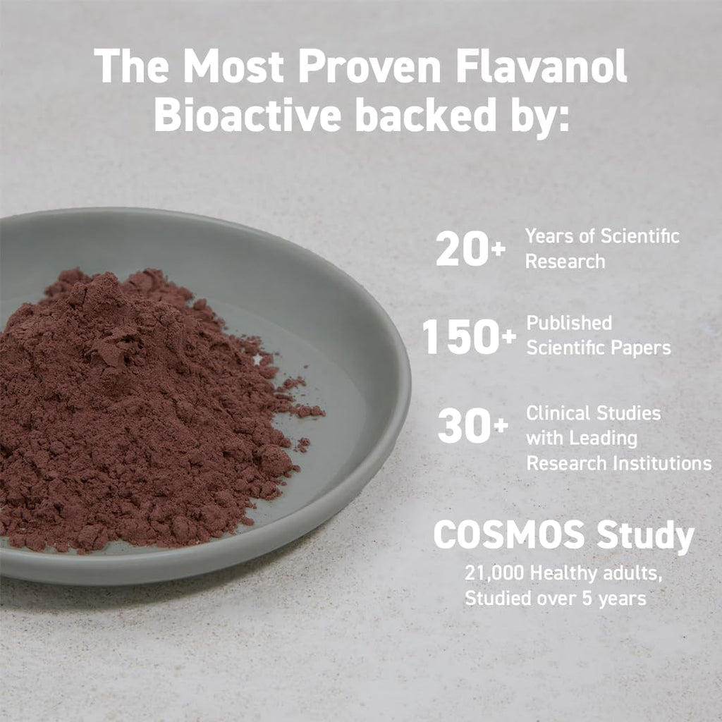 CocoaVia Cardio Health Cocoa Powder, 60 Servings, 500mg Cocoa Flavanols, Support Heart Health, Boost Nitric Oxide, Improve Circulation, Energy, Preworkout, Vegan, Dark Chocolate Cacao