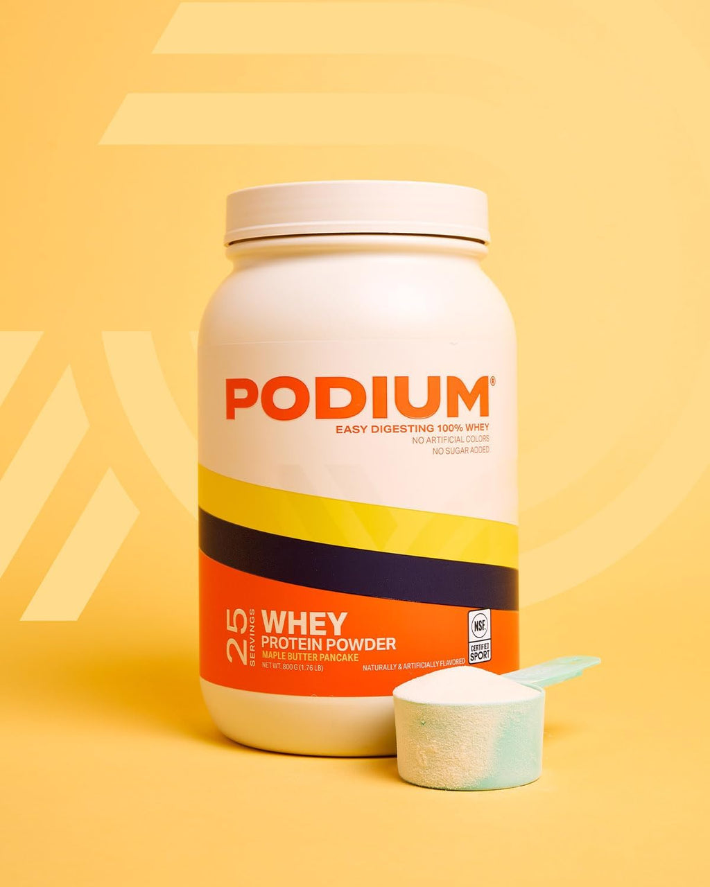 Podium Nutrition, 100% Whey Protein Powder, 25 Servings, 25g of Whey Protein Per Serving, Maple Butter Pancake, Gluten Free, Soy Free, No Artificial Colors