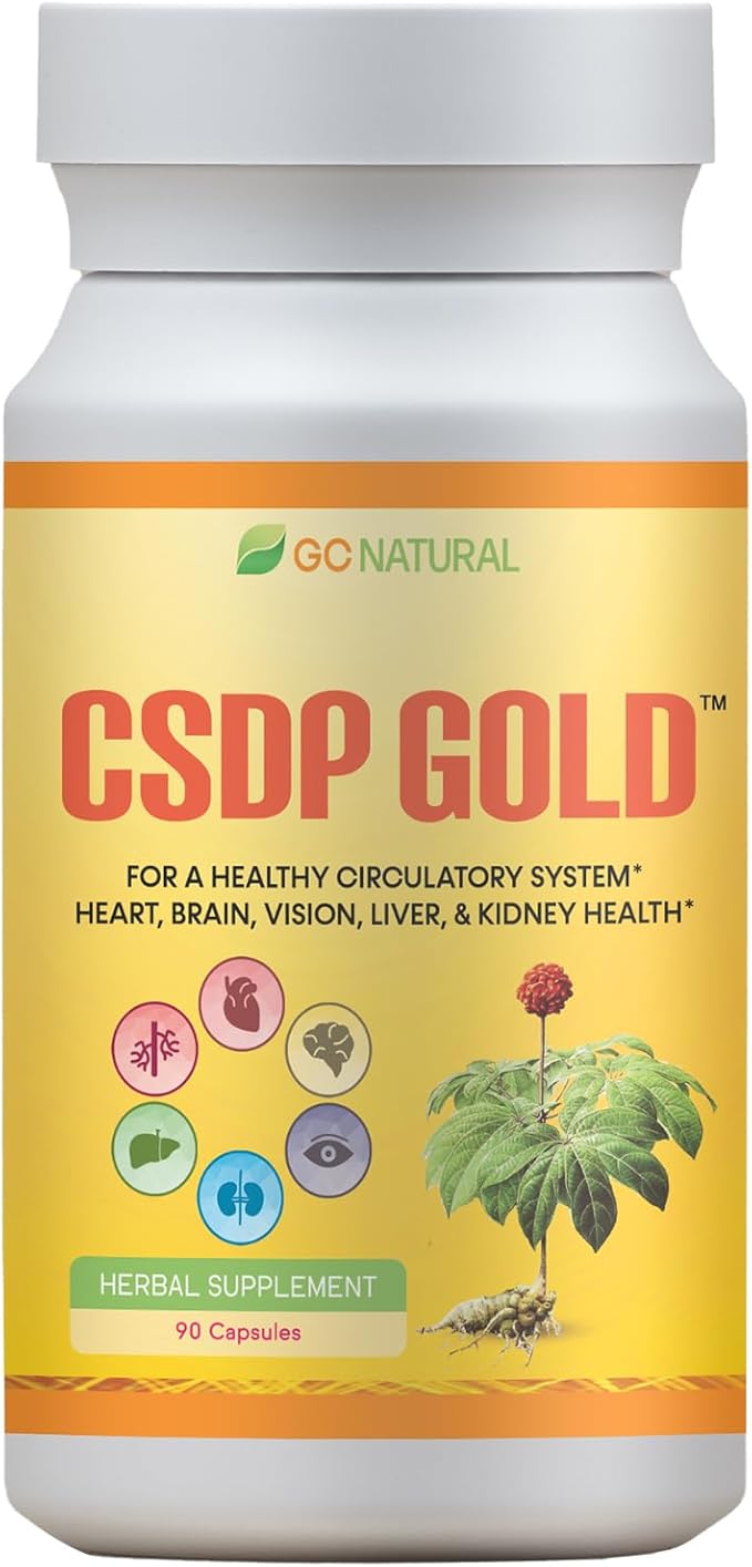 CSDP Gold Ginseng Herbal Supplement, Supports Circulatory System
