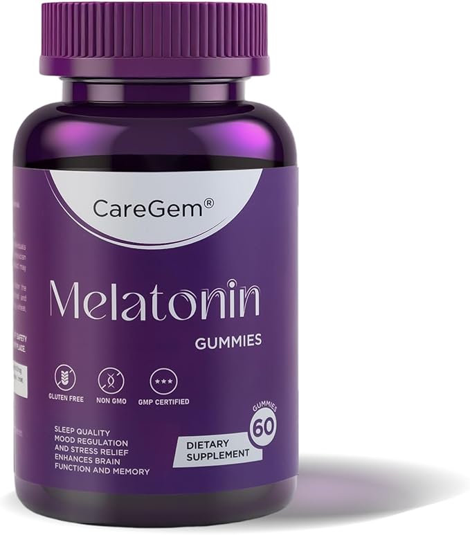 Sleep Aid | 5mg Melatonin Gummies with Ashwagandha, Valerian Root & L-Theanine | Natural Sleep Support for Adults | Stress Relief & Relaxation | Non Habit Forming 60 Count