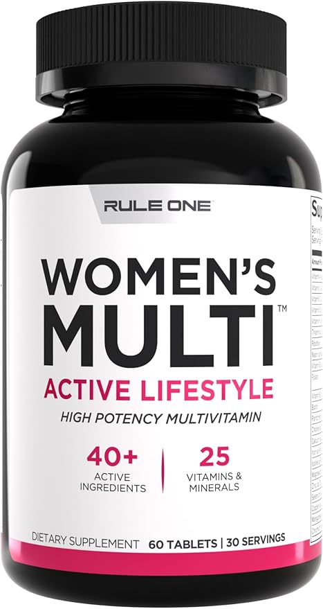 Rule 1 Women's Multi - Women's Daily Vitamins, Essential Minerals, Superfoods, and Botanical Extracts for Active Lifestyles and Wellness Support (60 Tablets, 30 Day Supply)
