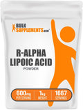 BulkSupplements.com R-Alpha Lipoic Acid Powder - R-ALA Supplement, R Alpha Lipoic Acid 200mg - Antioxidants Supplement, Gluten Free, 200mg per Serving, 1kg (2.2 lbs) (Pack of 1)