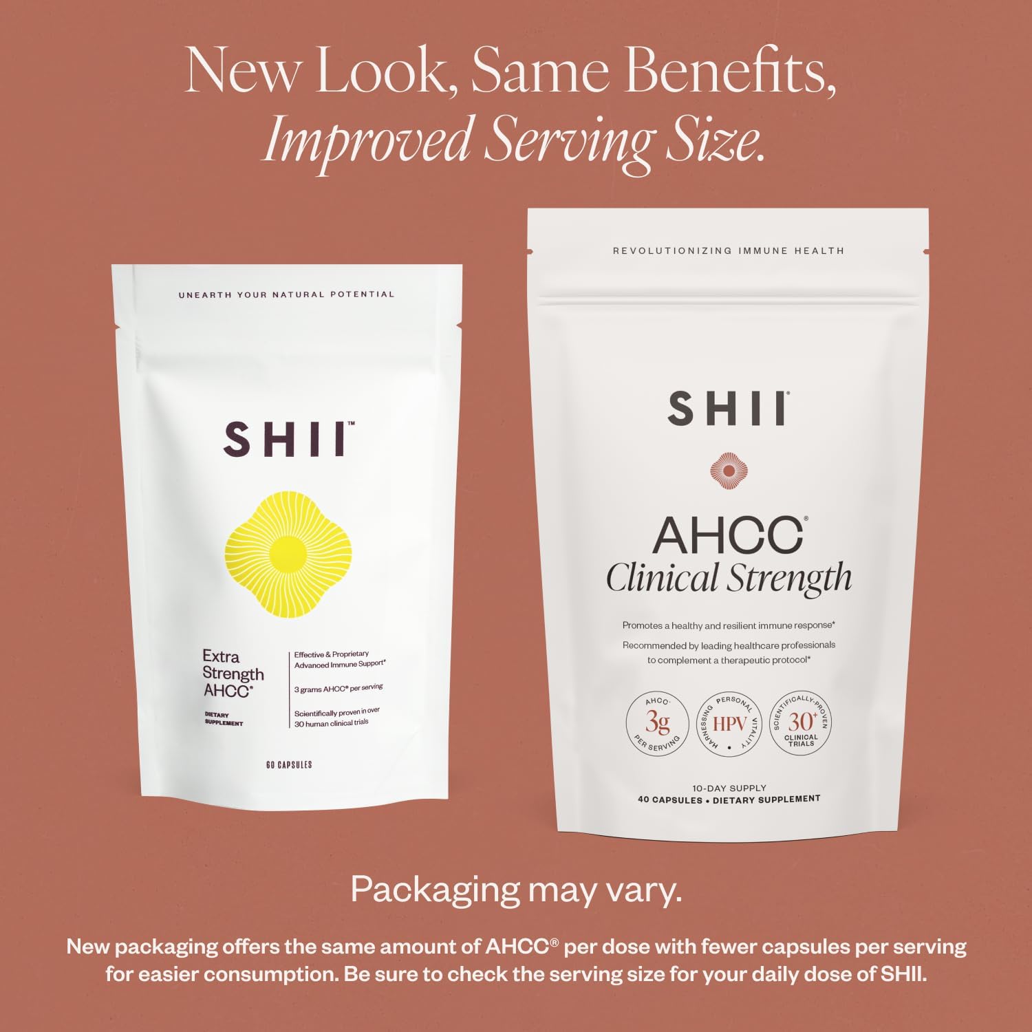 SHII AHCC Clinical Strength,10 Days Supply – Vegan, Gluten-Free Immune Support Supplement with Extra AHCC Boost, Made from Functional Shiitake Mushrooms for Immune Balance Support and Overall Wellness
