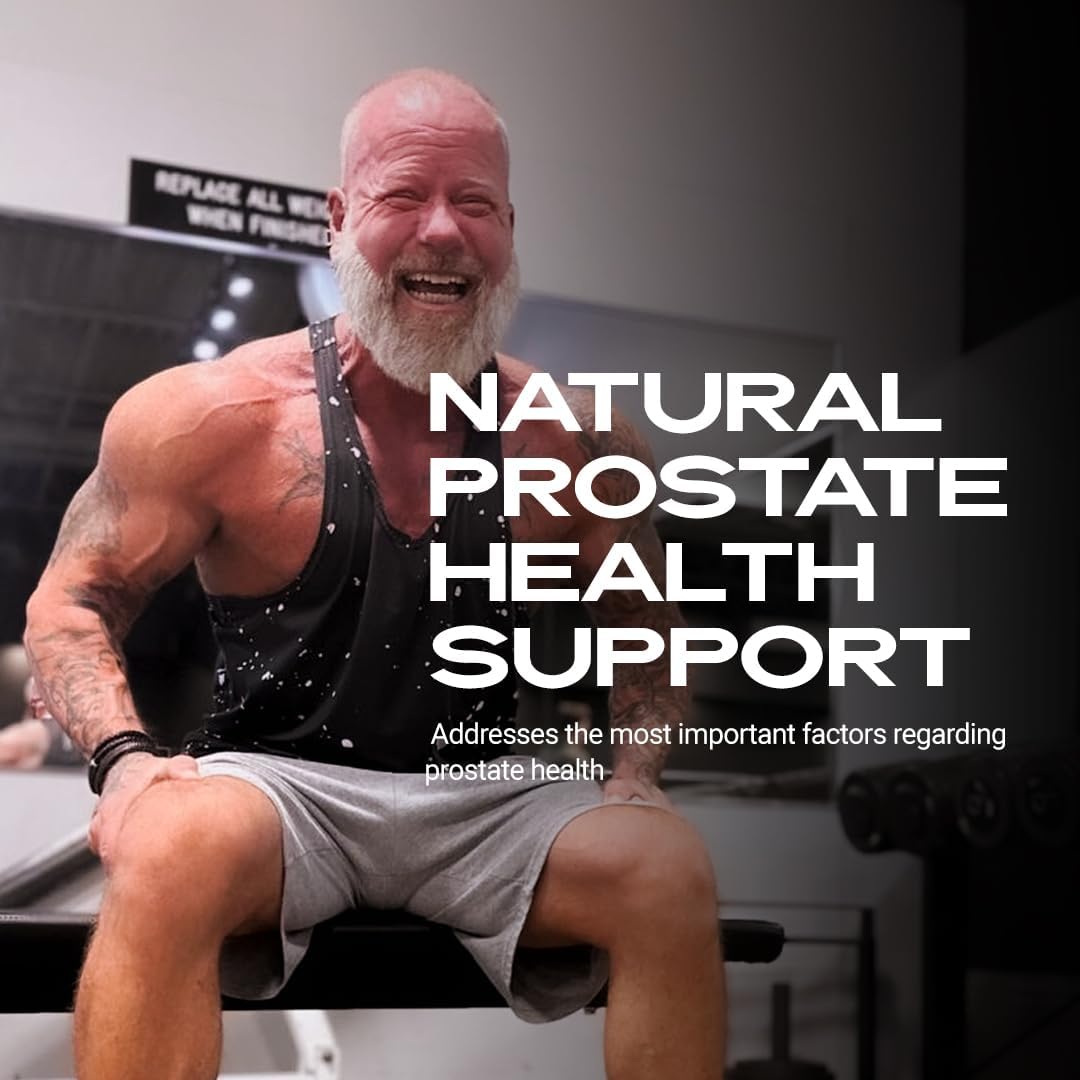 Iron Brothers Supplements - Prostate Health Supplements for Men - Support for Men with Pygeum & Saw Palmetto - Prostate Health, Bladder & Hair Support - Reduce Difficultly in Urination