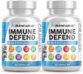 Immune Defense Support Supplement 8 in 1 w/ Zinc 50mg Quercetin, Vit C 1000mg, Vitamin D3 5000 IU, Elderberry, Turmeric Curcumin, Ginger, Echinacea - Immunity System Booster Adults Vegan - 60Ct (2)