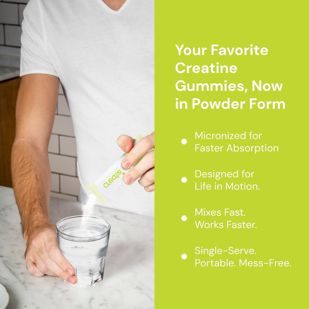 Create Single Serve Creatine Monohydrate Powder – 5g Creapure Creatine | Redefining Strength, Energy & Recovery | Sugar-Free, Vegan, Non-GMO | Lemon/Lime | 30 Packets