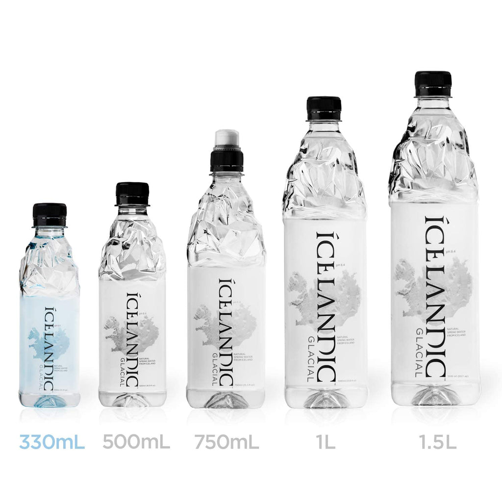 Icelandic Glacial Natural Spring Water, Unflavored, 330 ml / 11.1 Fl Oz (Pack of 24)