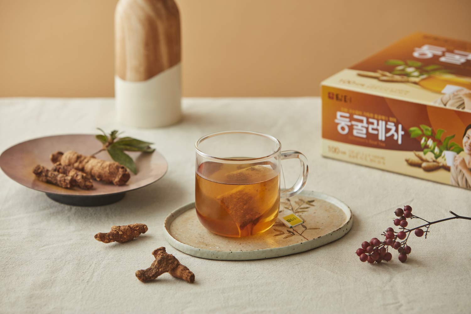Damtuh Solomon’s Seal Tea – Roasted Herbal Tea, Smooth & Caffeine-Free, 40 Tea Bags (1.5g each)