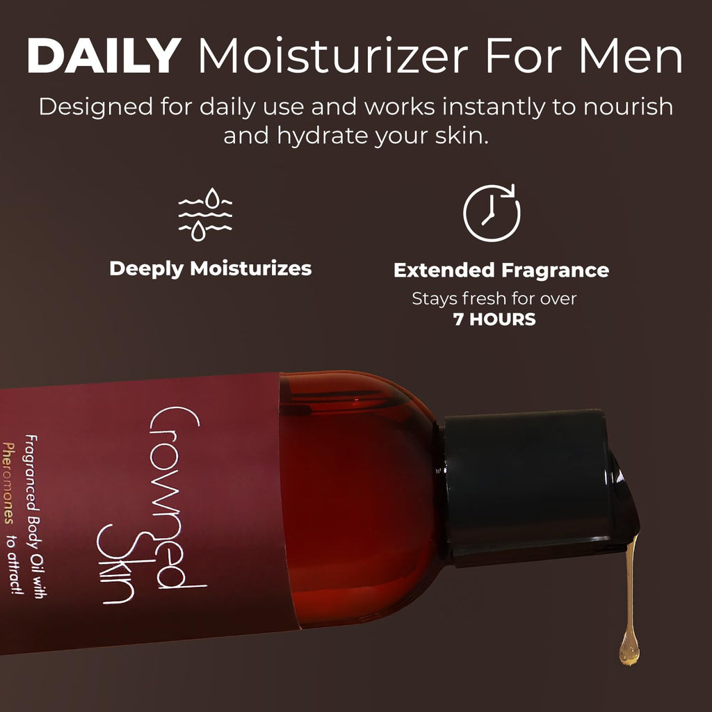 King, Reign, and Monarch Cologned Body Oil Bundle | Alluring, Nautical, & Spicy Scents | Infused with Organic Shea & Mango Butters | Moisturizing Formula with All-Day Fragrance
