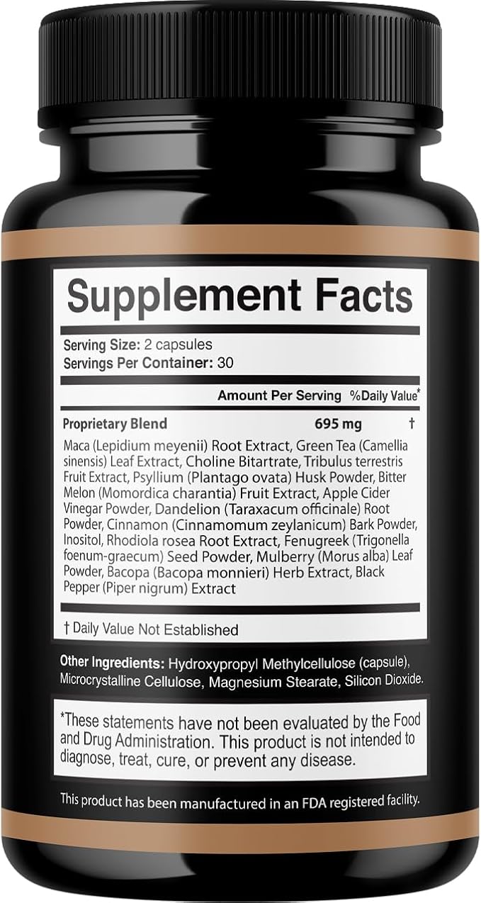 Alpha Blend Capsules - Official AlphaBlend Pills Advanced Formula Support - Maximum Strength, All Natural Supplement for Overall Health & Wellness, 60 Capsules for 1 Month