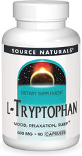 Source Naturals L-Tryptophan, for Mood, Relaxation, and Sleep*, 500mg - 90 Capsules