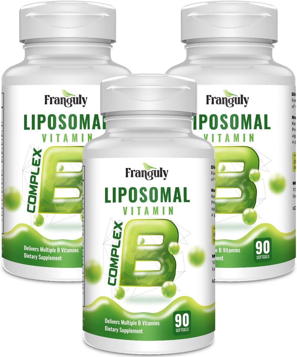 Active B Complex Liposomal B Vitamins with Plus Choline Inositol High Potency B Complex B1, B2, B3, B5, B6, Biotin, Folate, B12 Methylcobalamin- Supports Energy and Brain Health - 270 Softgels
